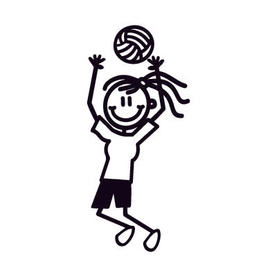 Bambina pallavolo 2 - Adesivi Famiglia