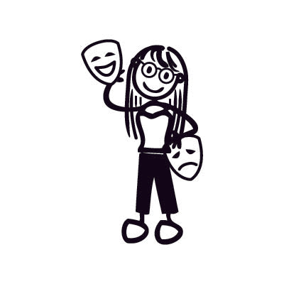 Bambina attrice - Adesivi Famiglia