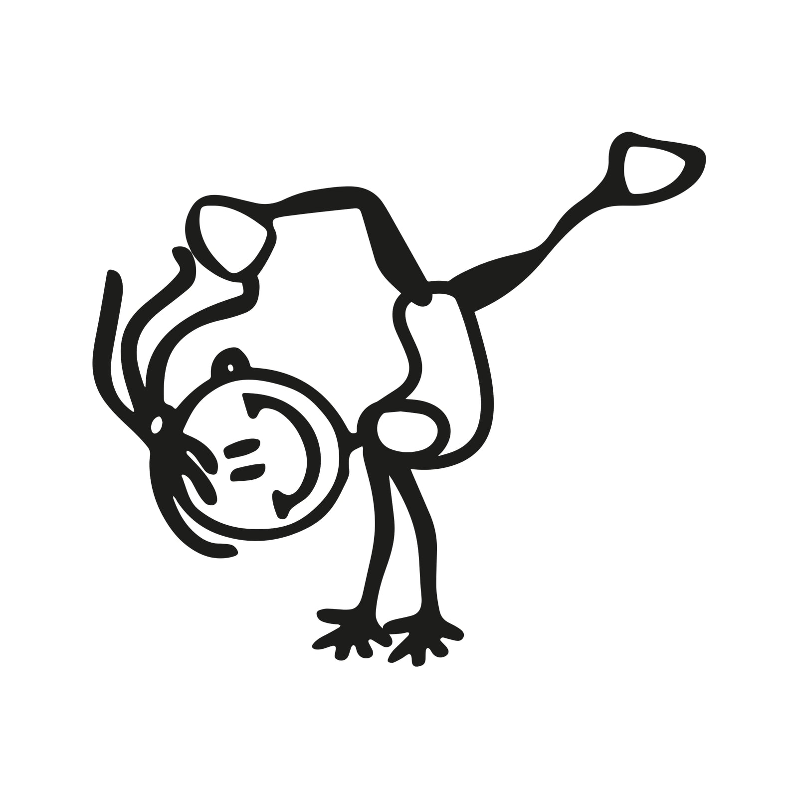 Bambina capriola - Adesivi Famiglia
