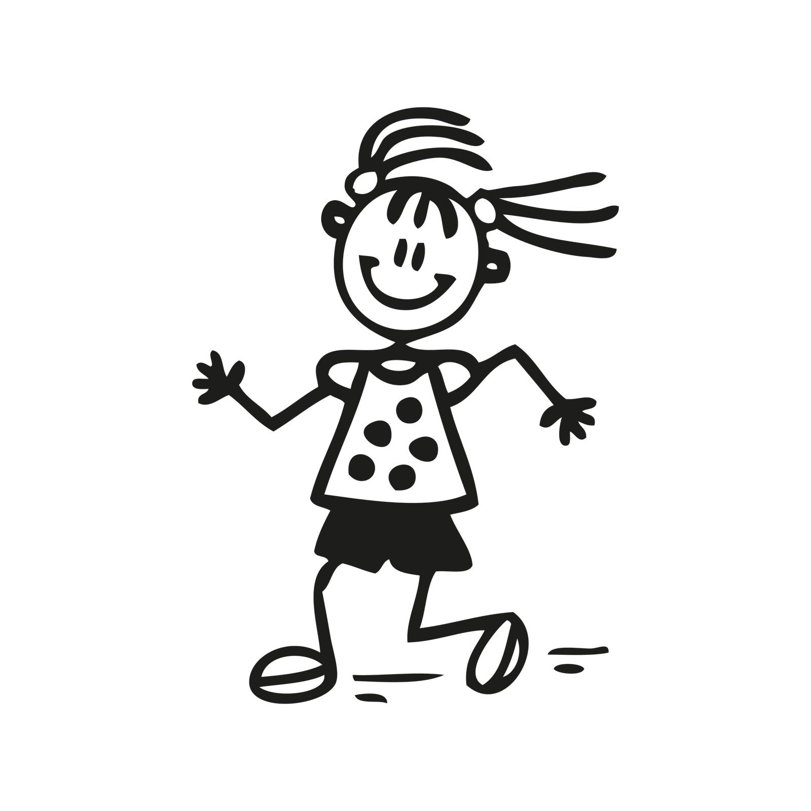 Bambina che corre - Adesivi Famiglia