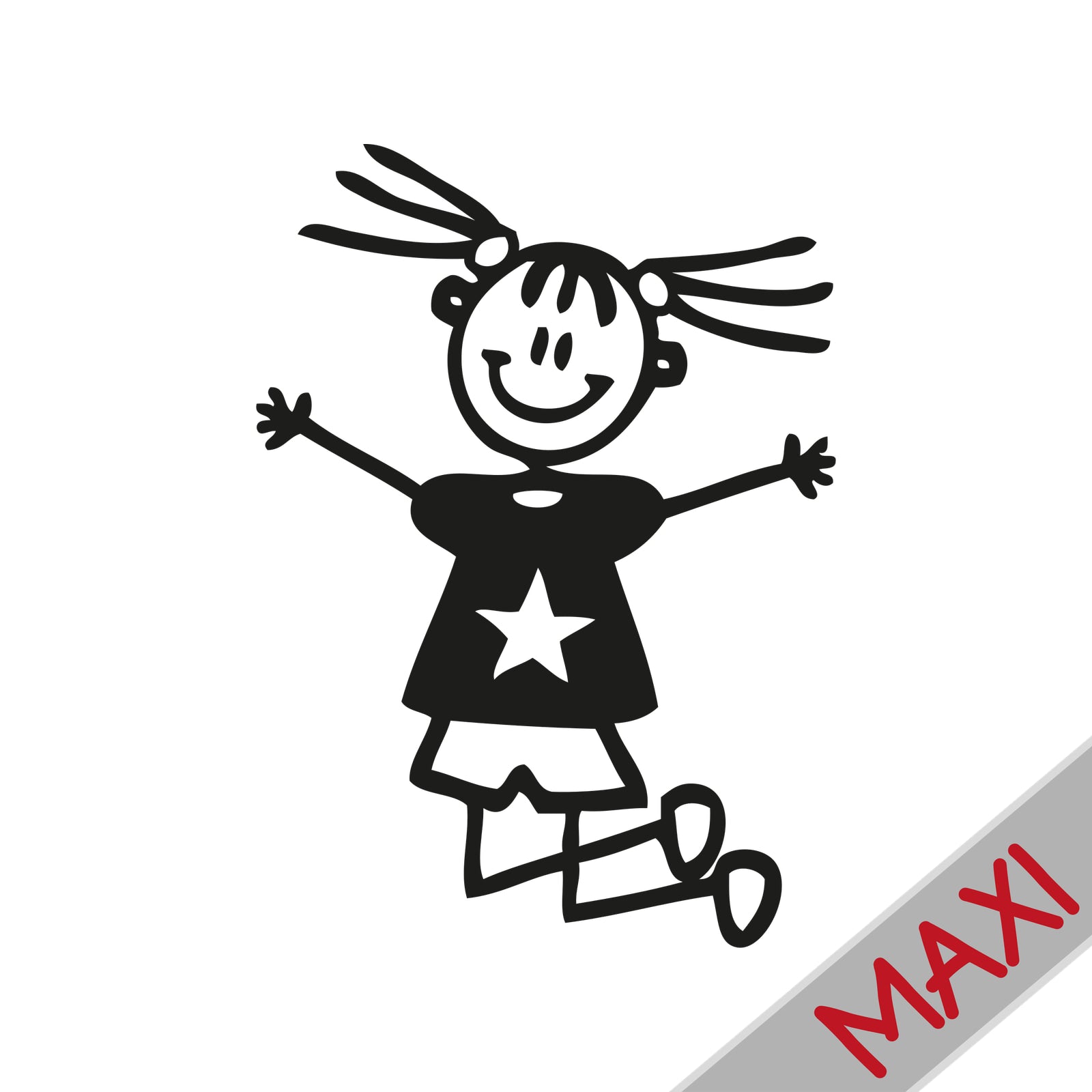 Bambina che salta - Maxi Adesivi Famiglia per Camper