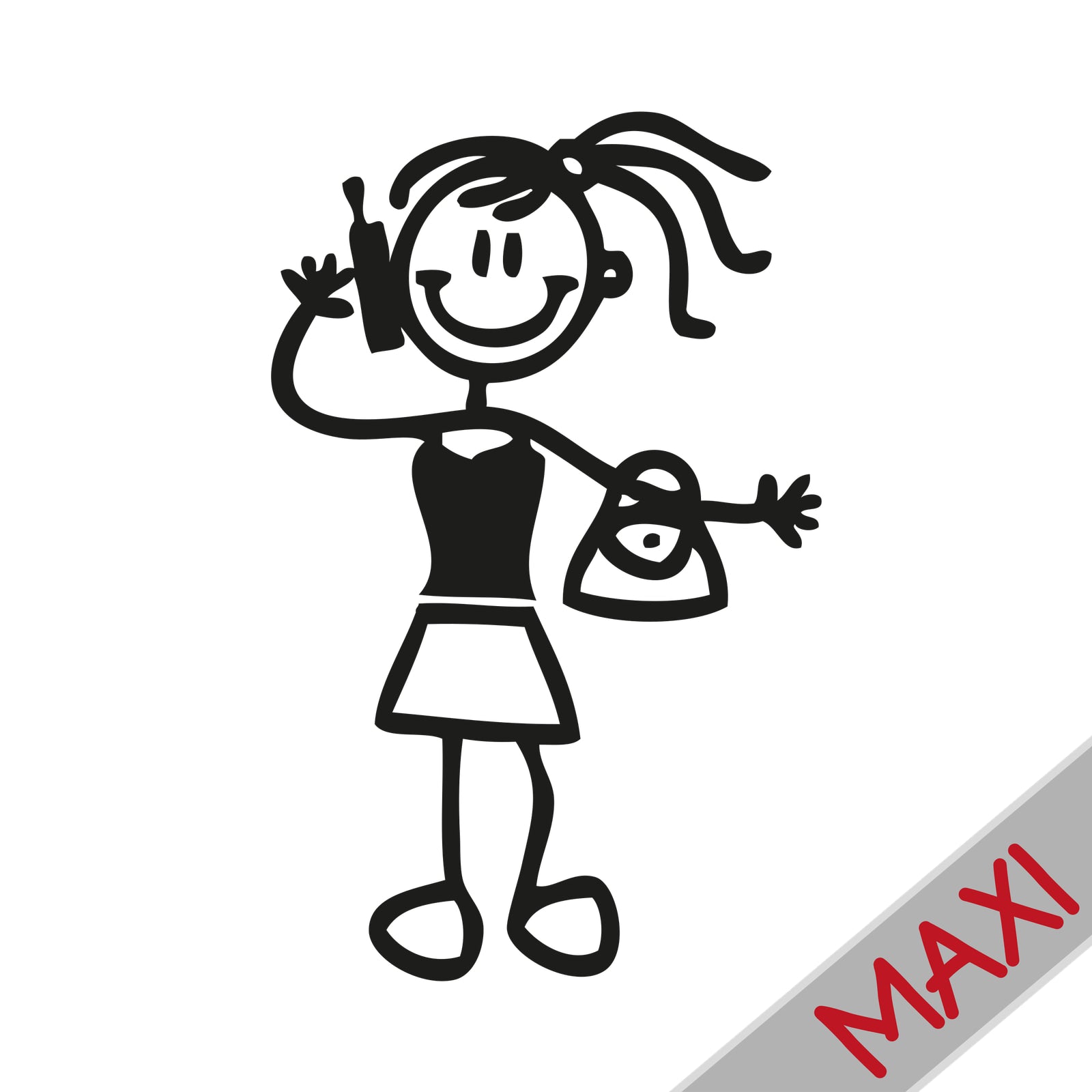 Bambina con telefonino - Maxi Adesivi Famiglia per Camper