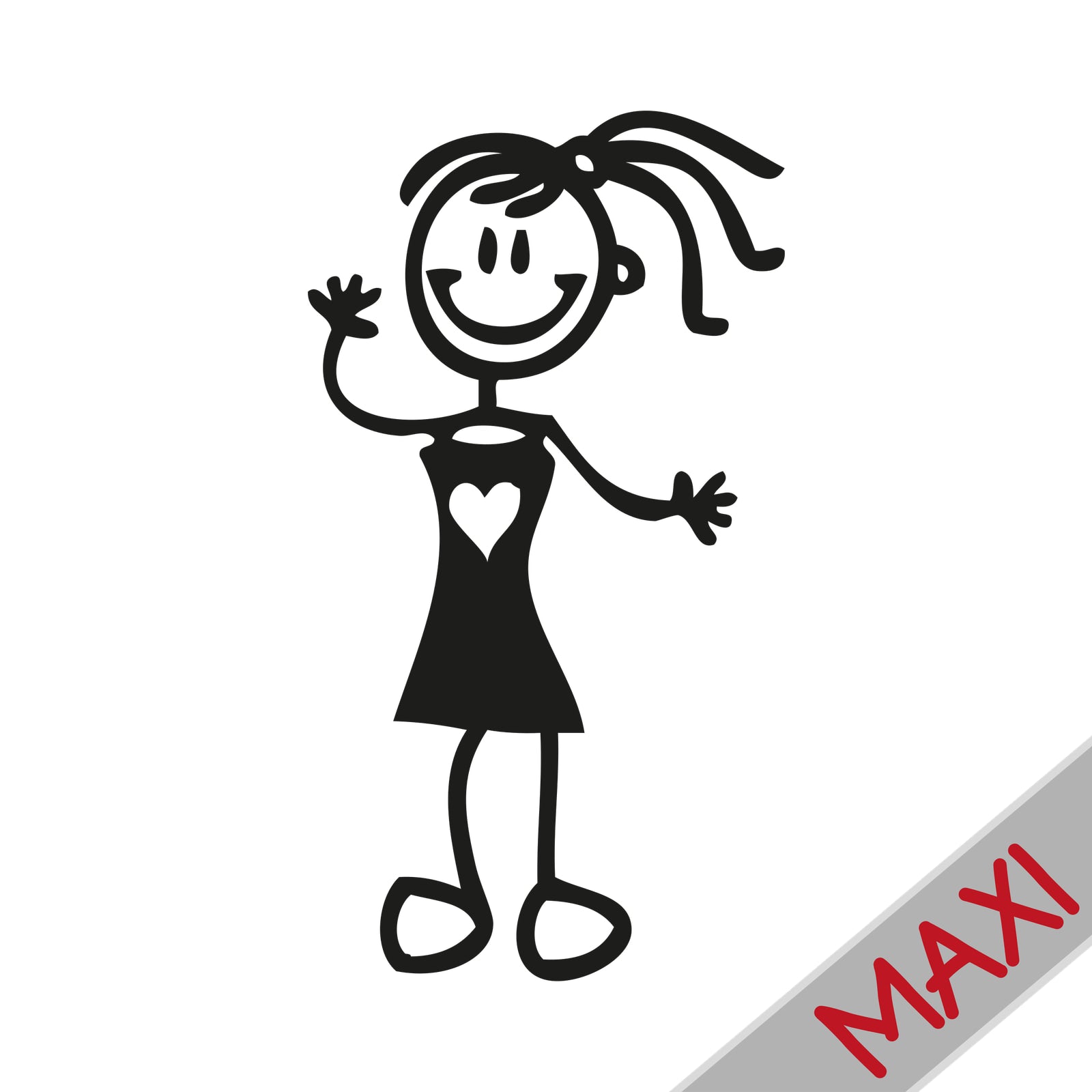 Bambina elegante - Maxi Adesivi Famiglia per Camper