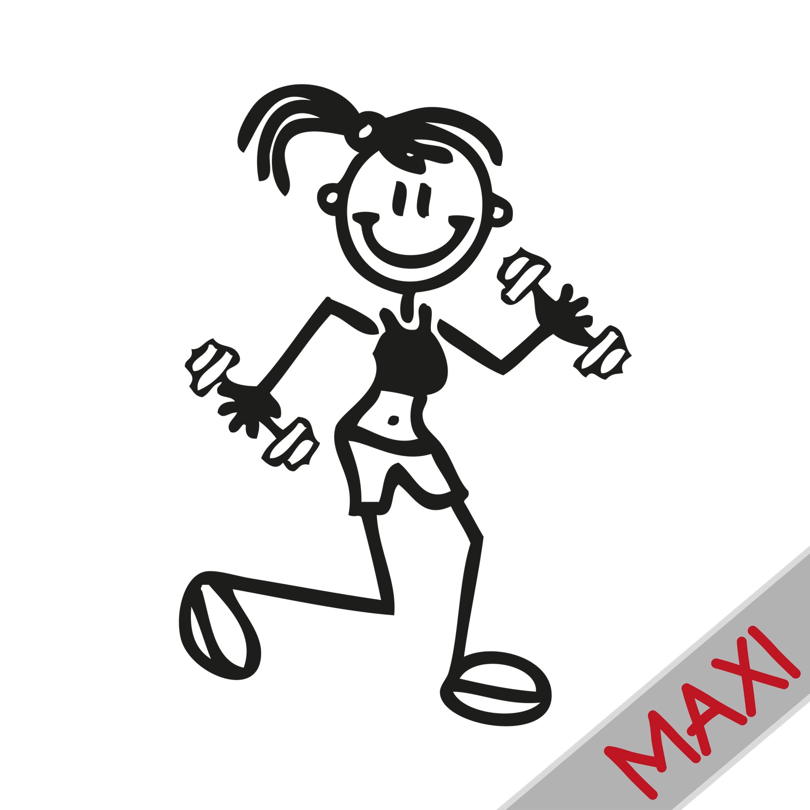 Bambina forzuta - Maxi Adesivi Famiglia per Camper
