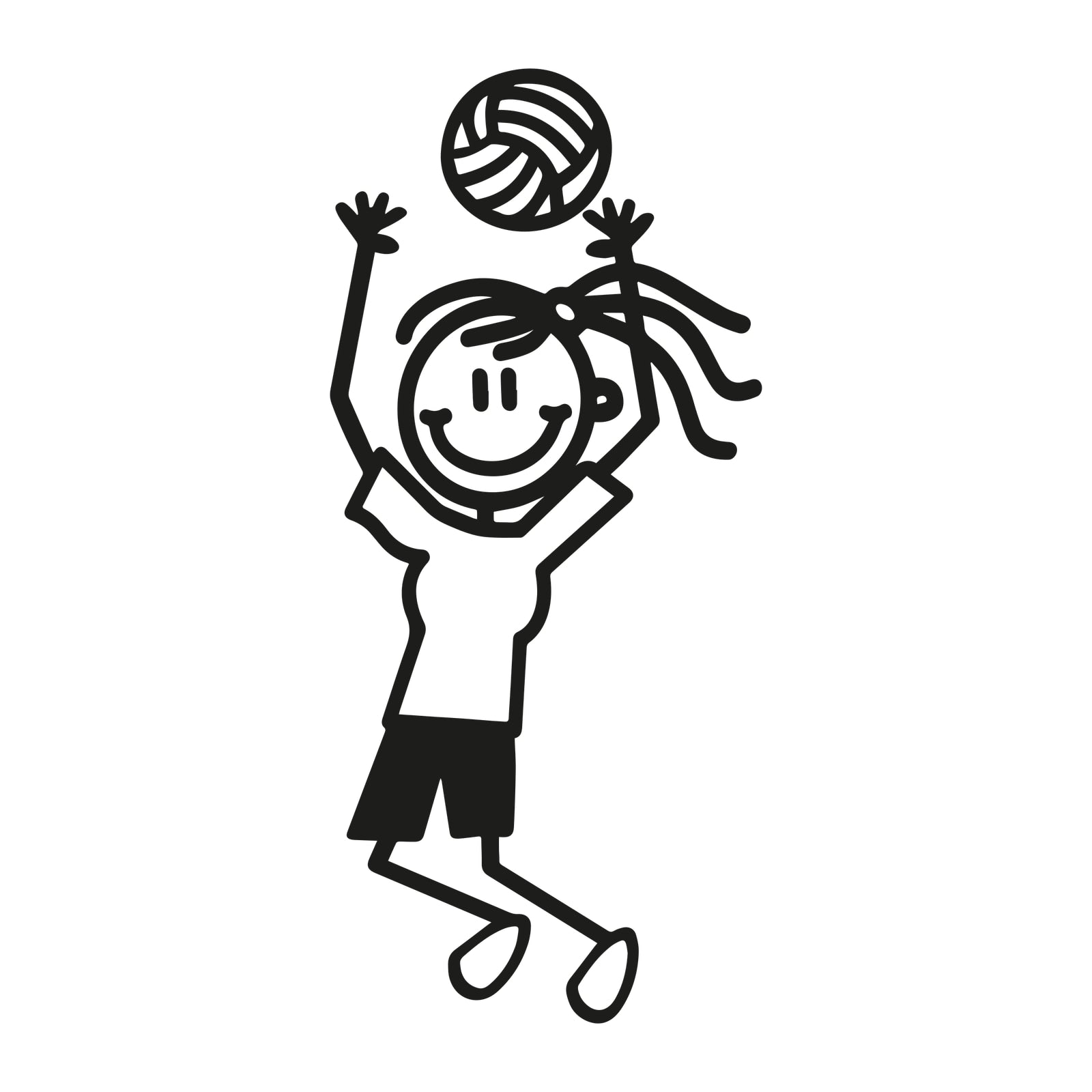 Bambina pallavolo 2 - Adesivi Famiglia