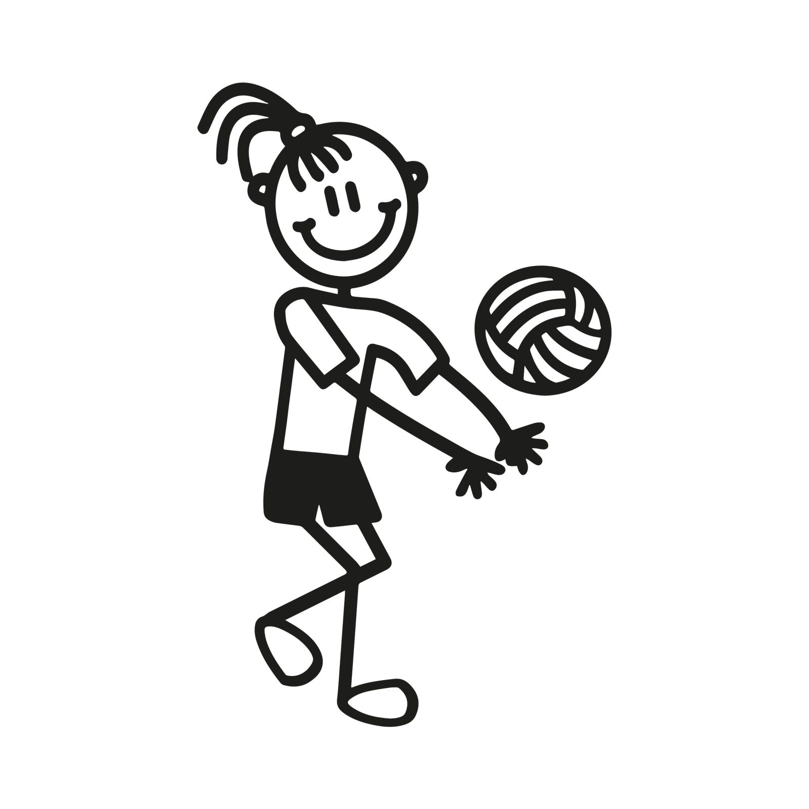 Bambina pallavolo 3 - Adesivi Famiglia