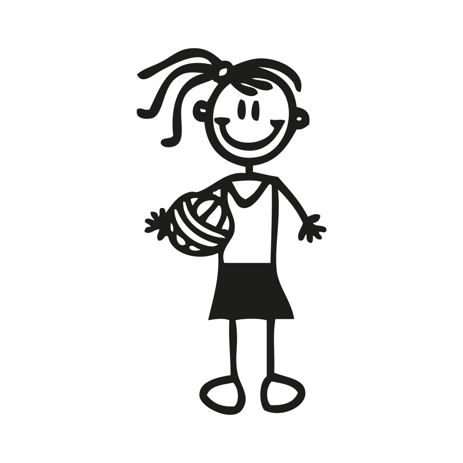 Bambina pallavolo - Adesivi Famiglia
