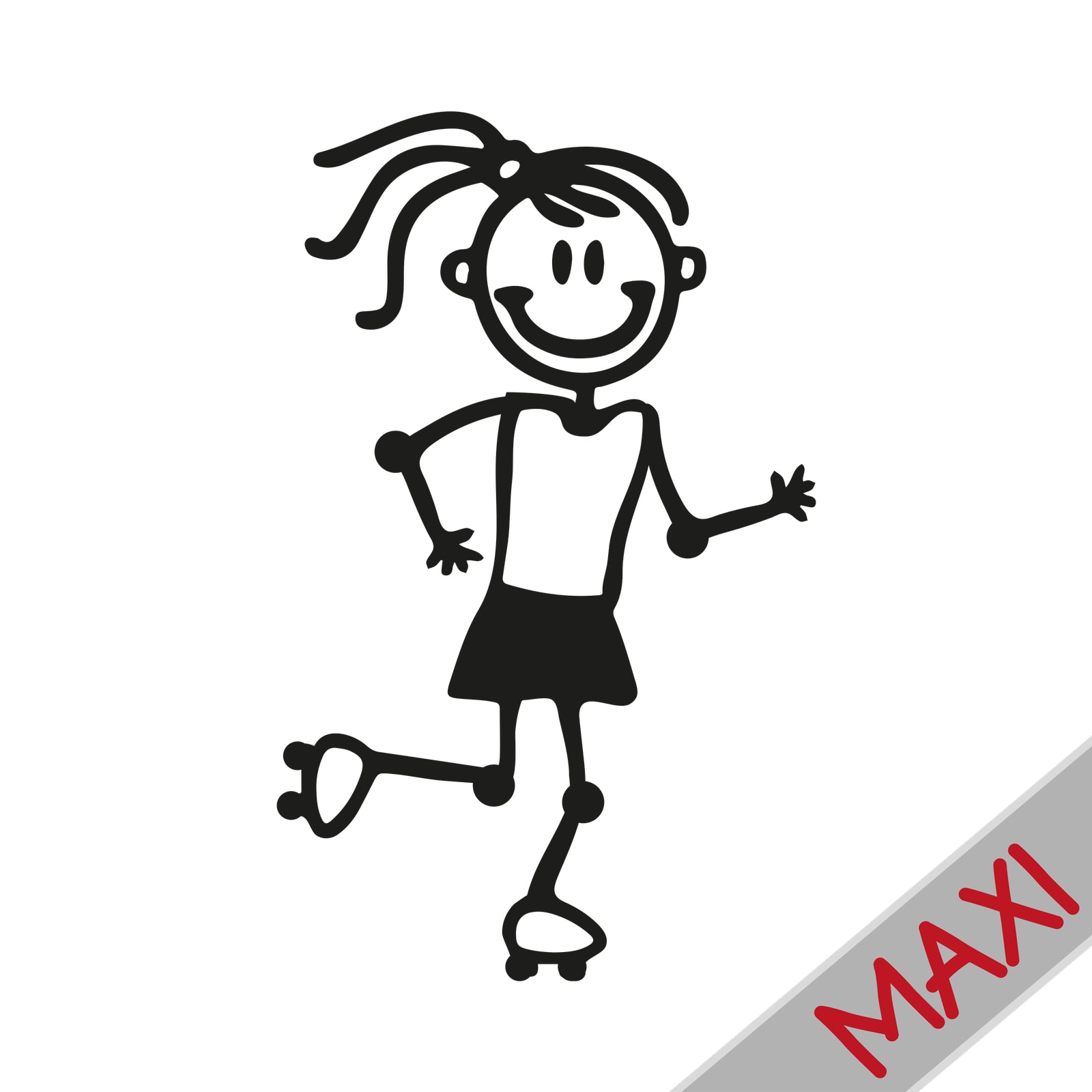 Bambina pattinatrice - Maxi Adesivi Famiglia per Camper