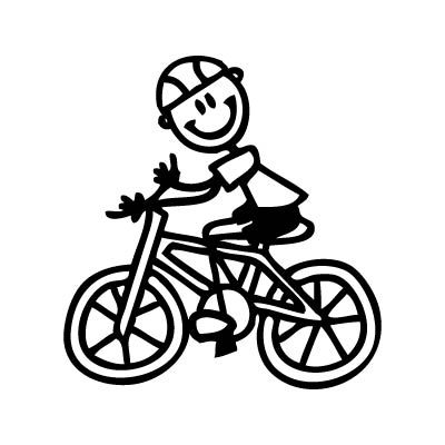 Bambino in bicicletta - Adesivi Famiglia