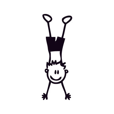 Bambino che fa la verticale - Adesivi Famiglia