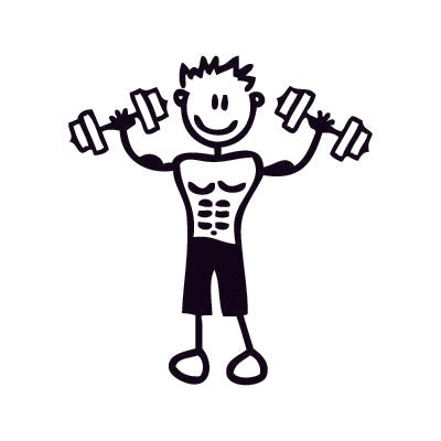 Bambino forzuto - Adesivi Famiglia