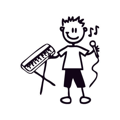 Bambino musicista - Adesivi Famiglia