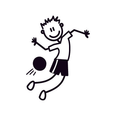 Bambino palla prigioniera - Adesivi Famiglia