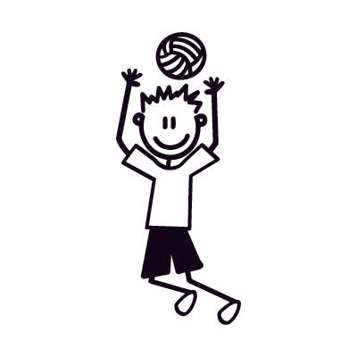 Bambino pallavolo 2 - Adesivi Famiglia