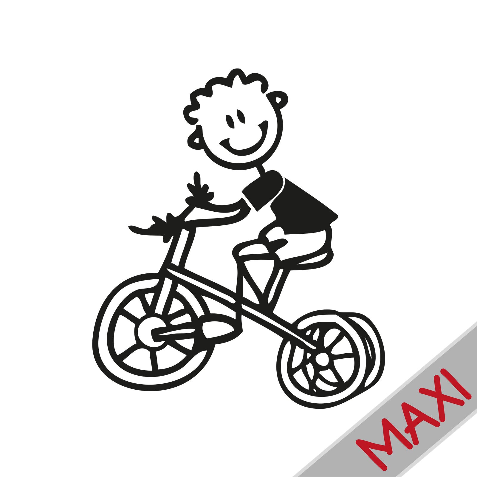 Bambino con triciclo - Maxi Adesivi Famiglia per Camper