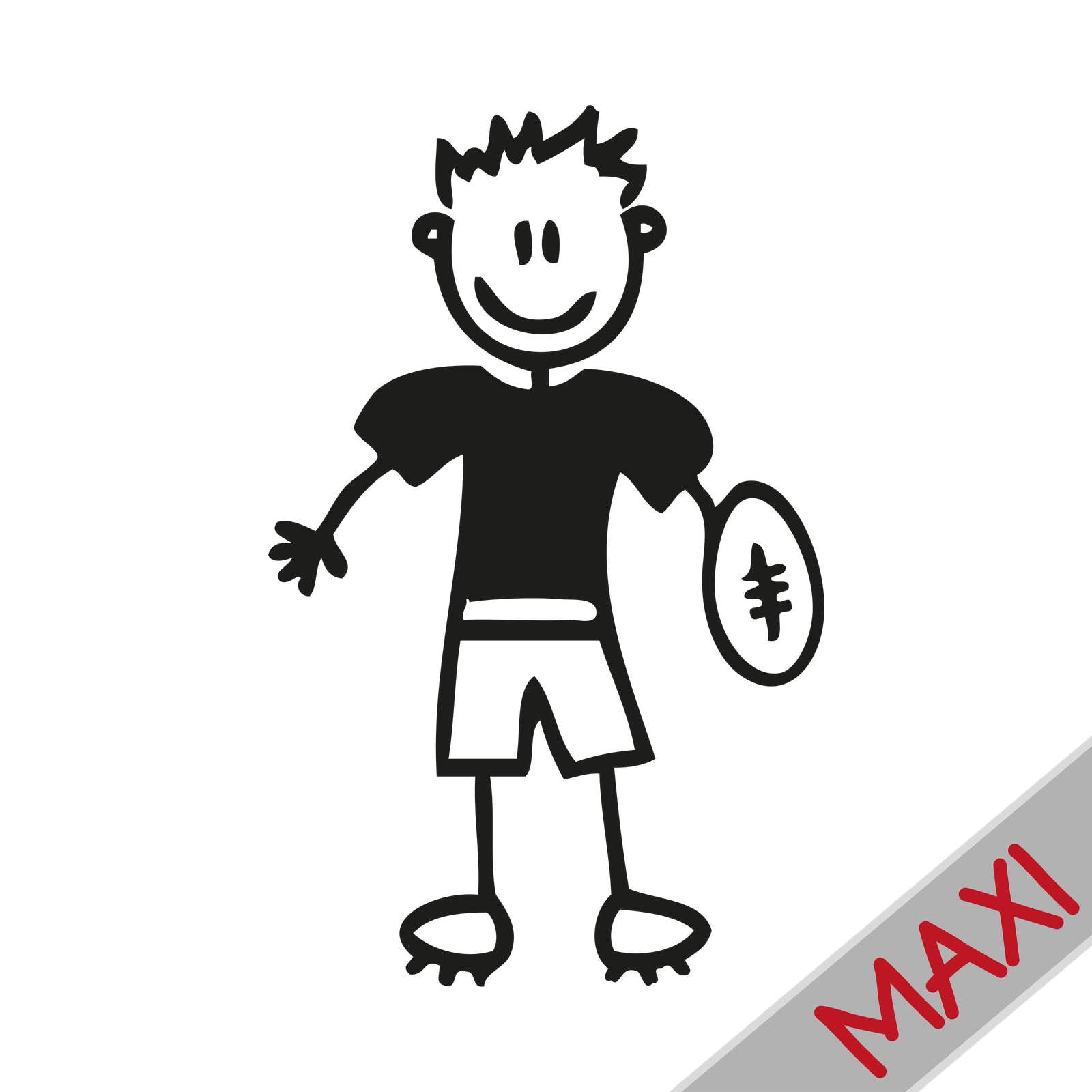 Bambino football - Maxi Adesivi Famiglia per Camper