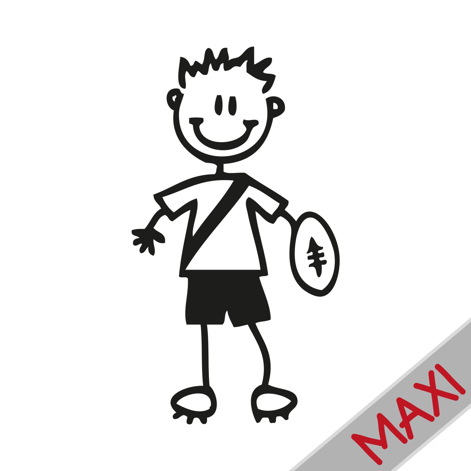 Bambino rugby - Maxi Adesivi Famiglia per Camper