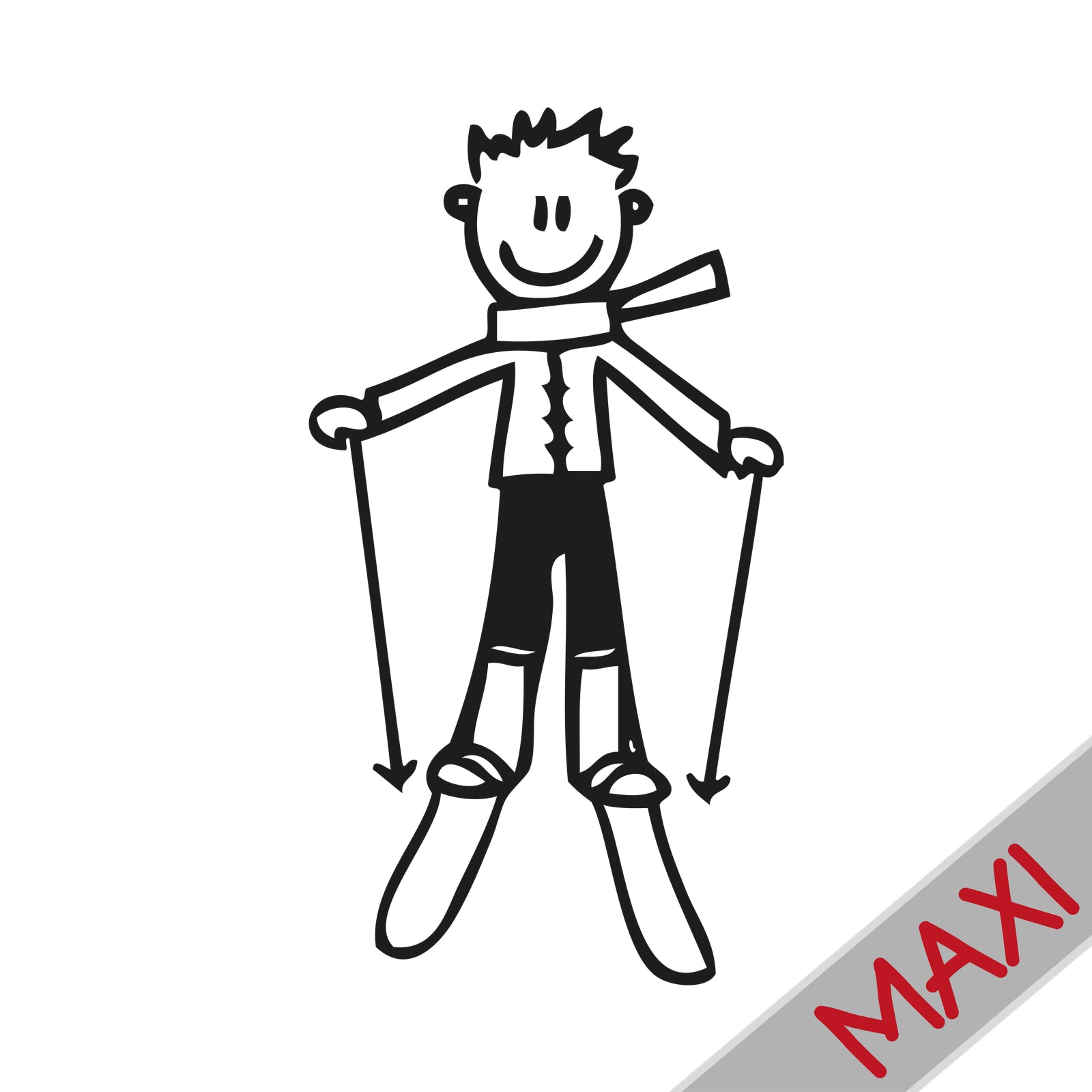 Bambino sugli sci - Maxi Adesivi Famiglia per Camper