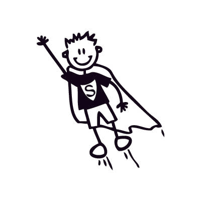 Bambino supereroe - Adesivi Famiglia