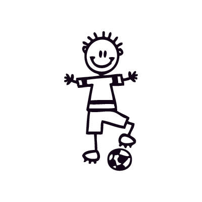 Bambino col pallone - Adesivi Famiglia