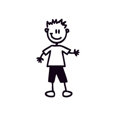 Bambino sportivo - Adesivi Famiglia