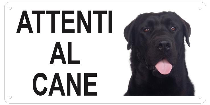 Cartello "Attenti al Cane" (personalizzato)
