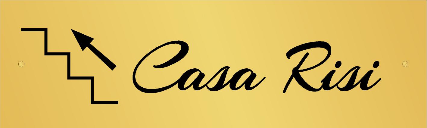 Targa in ottone satinato "Casa Risi"