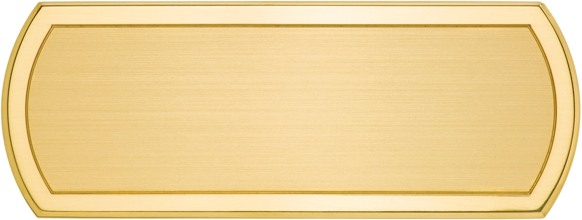 CLS - Targa da porta sagomata ottone satinato bordo lucido