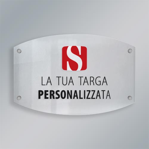 Targa plexiglass contemporanea