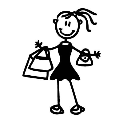 Mamma shopping - Adesivi Famiglia