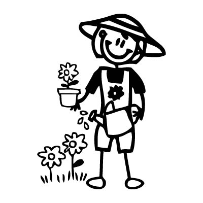 Mamma giardiniera - Adesivi Famiglia