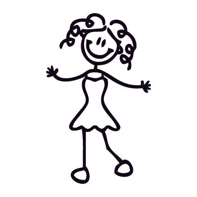 Mamma con abito - Adesivi Famiglia