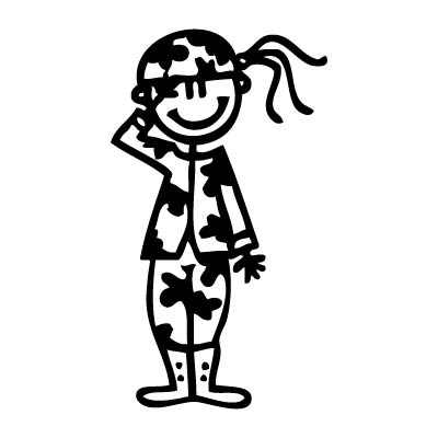 Mamma soldatessa - Adesivi Famiglia