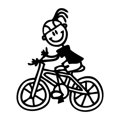 Mamma in bicicletta - Adesivi Famiglia