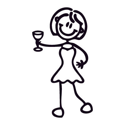 Mamma con aperitivo - Adesivi Famiglia