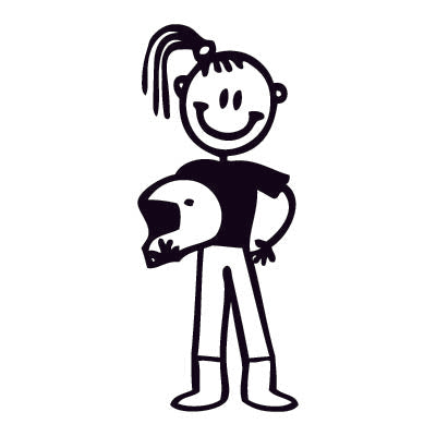 Mamma con casco - Adesivi Famiglia