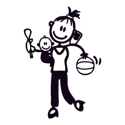 Mamma baby sitter - Adesivi Famiglia