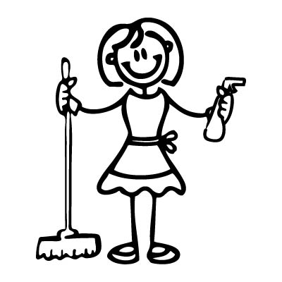 Mamma collaboratrice domestica - Adesivi Famiglia