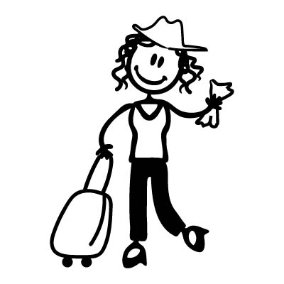 Mamma viaggiatrice - Adesivi Famiglia