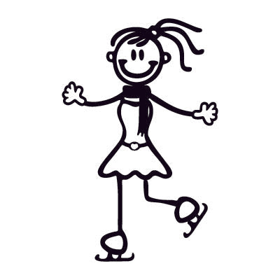 Mamma pattinatrice - Adesivi Famiglia