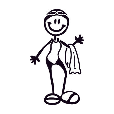 Mamma nuotatrice - Adesivi Famiglia