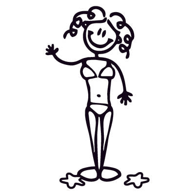 Mamma in bikini - Adesivi Famiglia