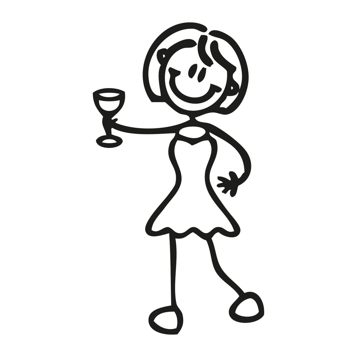 Mamma con aperitivo - Adesivi Famiglia