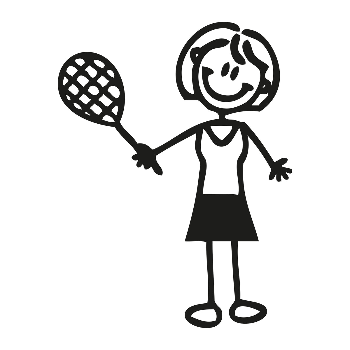 Mamma tennista - Adesivi Famiglia