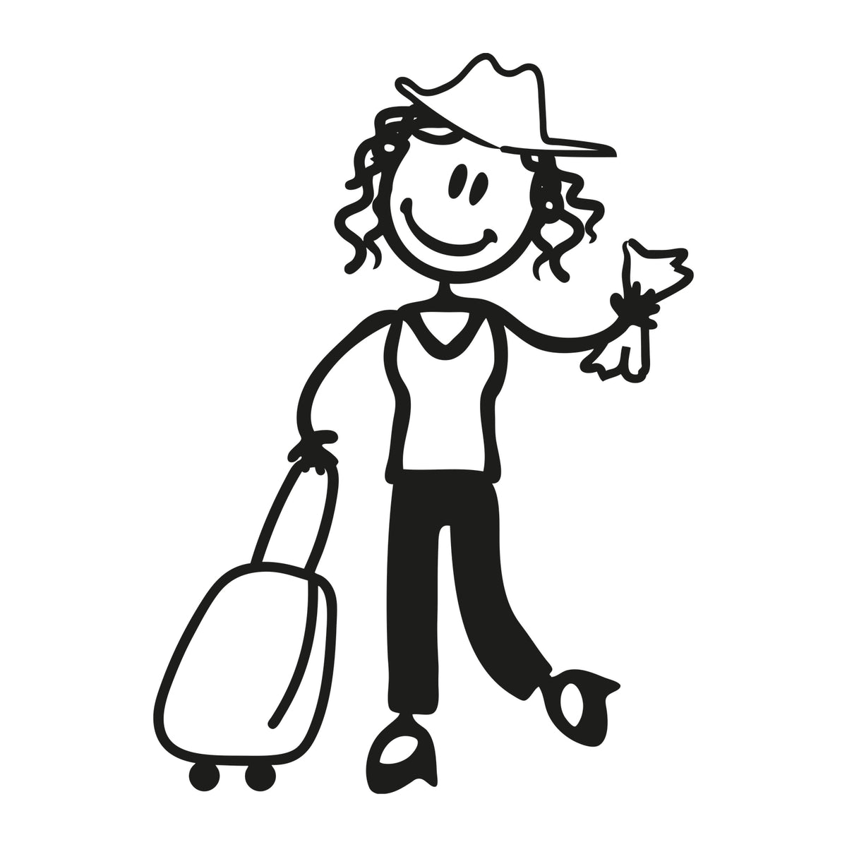 Mamma viaggiatrice - Adesivi Famiglia