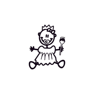Neonata principessa - Adesivi Famiglia