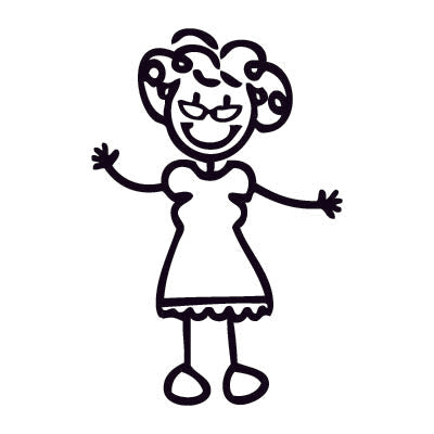 Nonna con occhiali - Adesivi Famiglia