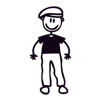 Nonno con cappello - Adesivi Famiglia