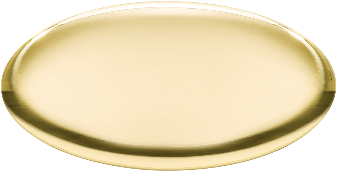 OB - Targa da porta ovale ottone lucido bombato