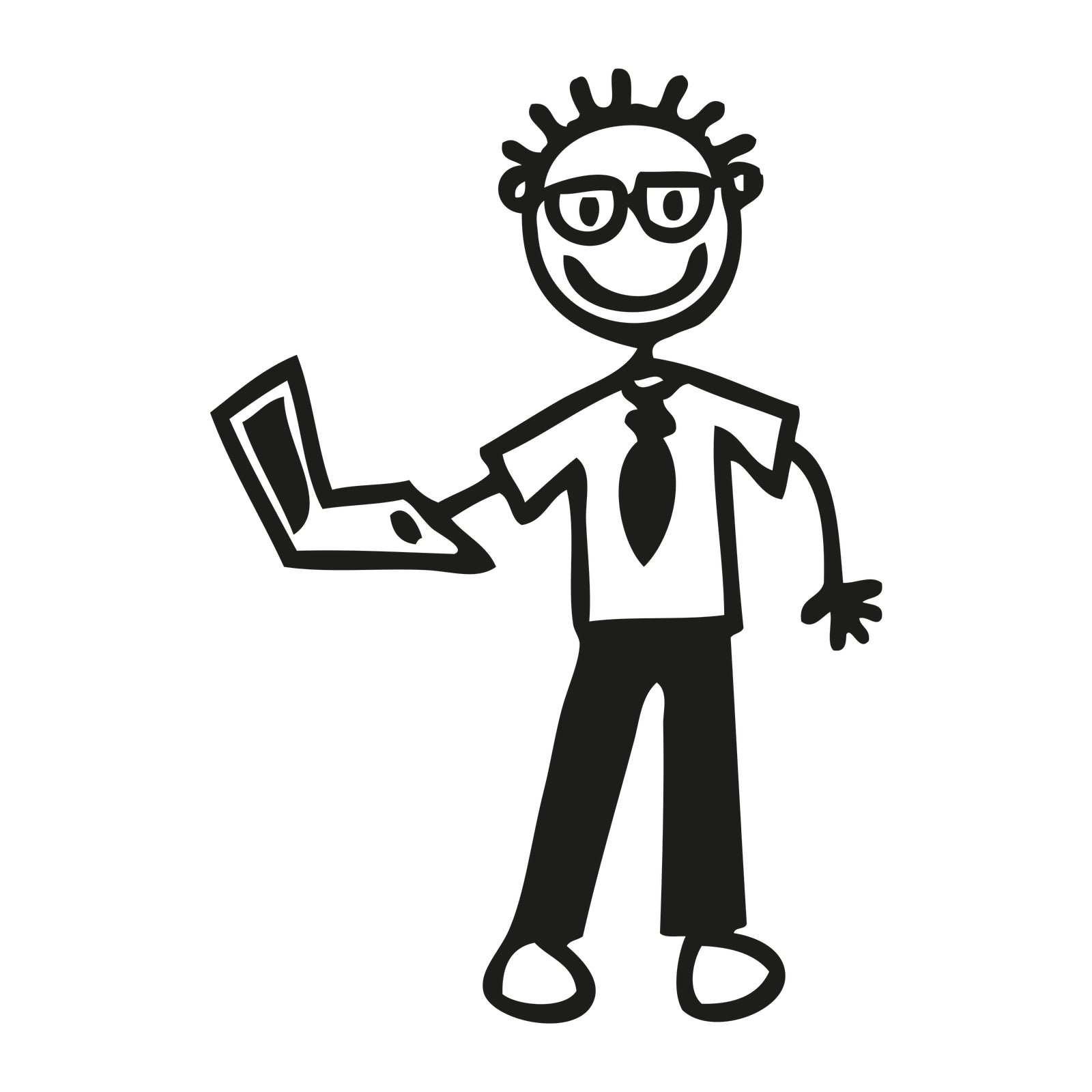 Papà con computer - Adesivi Famiglia